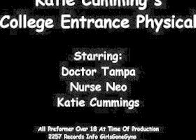New Student Katie Cummings Undergoes University Physical Assessment With Doctor Tampa and Male