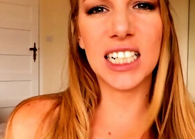 Amateur redhead poses and masturbates with toys