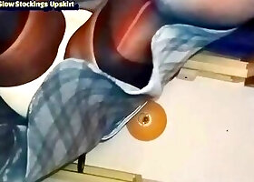 BlueGirl70 Slow Motion Stockings Upskirt