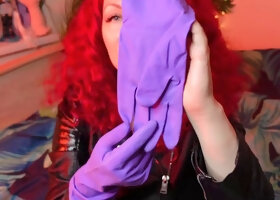 Arya Granders Kinky ASMR Latex Gloves Rubbing
