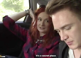 Russian Threesome: Eva Berger Deep-Throats with Facials
