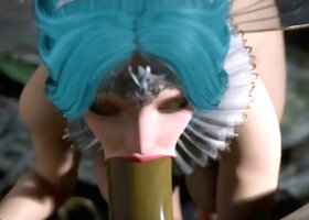 Futa Orc fucks hard Fairy in the Forest  Blowjob Anal doggy