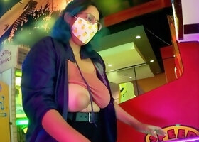 Big boobed Memphis masturbates in a bodystocking