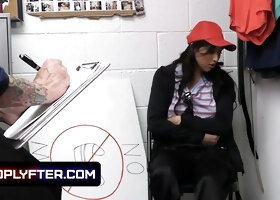 Shoplyfter - nice babe gets caught shoplifting and taken for cavity search by the security