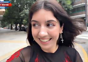 Katty West Craves Facial Cumshot Before Strutting Public Streets Bursting with Thick Cum Coverage Stunning