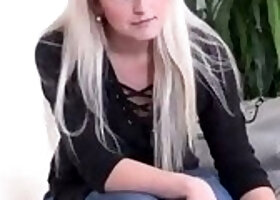 Blonde milf Basha showed her wet hungry pussy