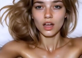 Stunning Blonde Bombshell in Steamy Bedroom Action