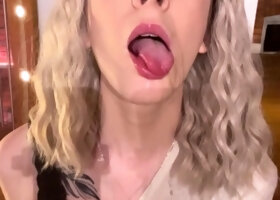 Amateur Blonde Gives A Handjob POV