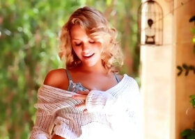 Sexy amateur teen with big boobs gives blowjob