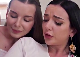 Lady Gang and Natalie Red Finger Big Tits Cunnilingus