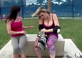 BBW MILF Cougar Sara Jay & Kendra Lust Sharing Karlo Karrera Dick!