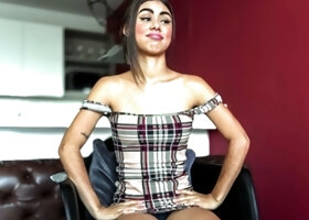 This LATINA TEEN hid it from her BF gagged on my BARE
